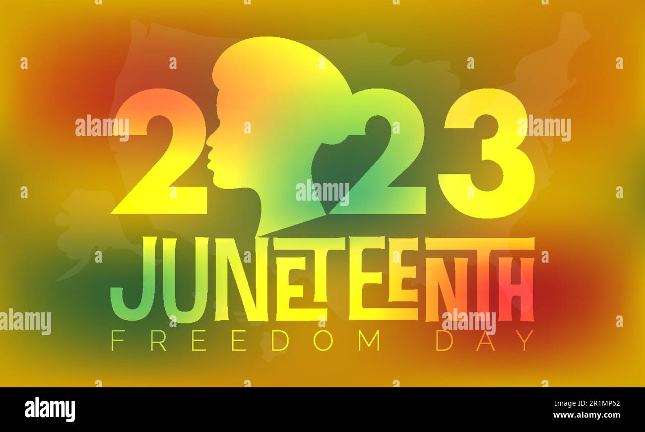 2023 Concept Juneteenth african Freedom Celebration Vektorvorlage Stock Vektor