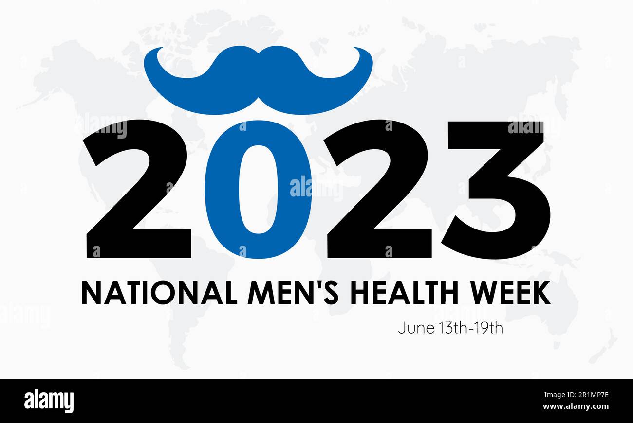 2023 Concept National Men's Health Week Gesundheit Bewusstsein Vektor Illustration Banner Vorlage. Stock Vektor