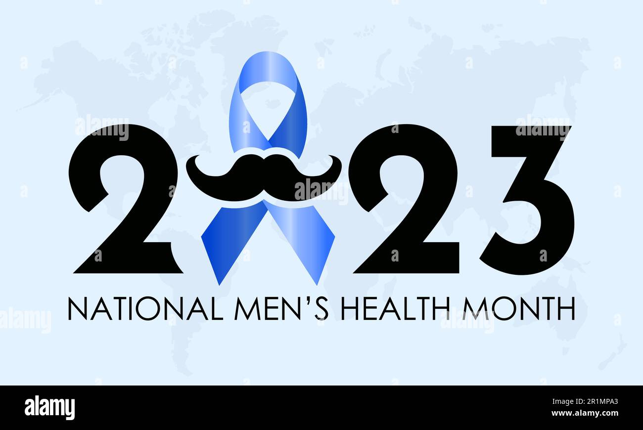 2023 Concept National Men's Health Month Gesundheitsbewusstsein Vektor Illustration Banner Template. Stock Vektor