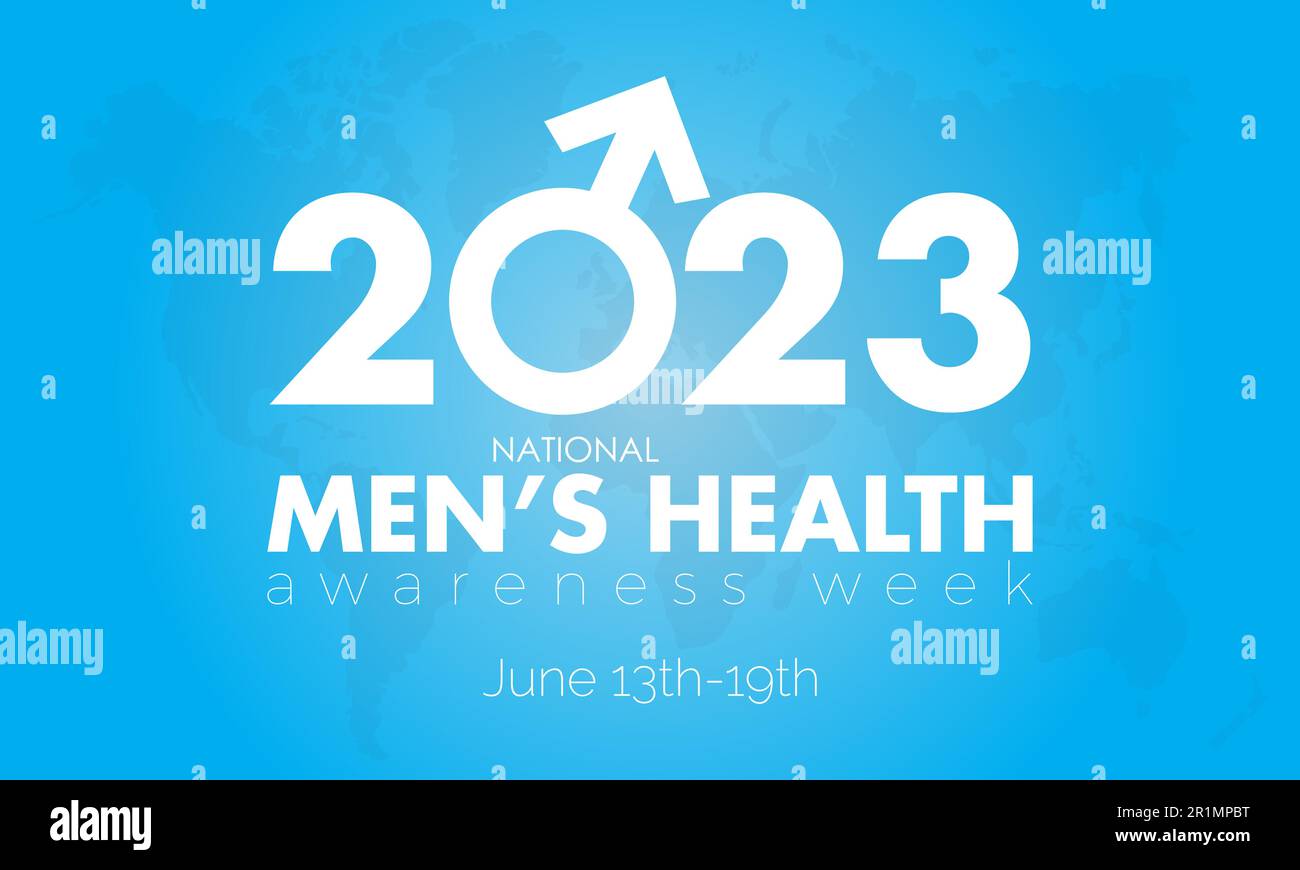 2023 Concept National Men's Health Week Gesundheit Bewusstsein Vektor Illustration Banner Vorlage. Stock Vektor