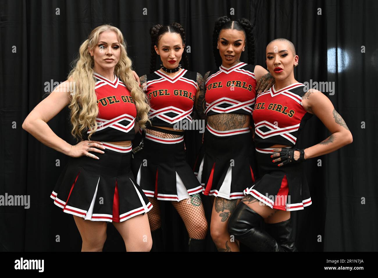 London, Großbritannien. 14. Mai 2023. Die London Great British Tattoo Show 2023. Großartige Menschenmassen, tolle Atmosphäre und großartige Tätowierer kommen aus aller Welt und köstliche Speisen und Getränke im Alexandra Palace, London, Großbritannien, Credit: Siehe Li/Picture Capital/Alamy Live News Stockfoto