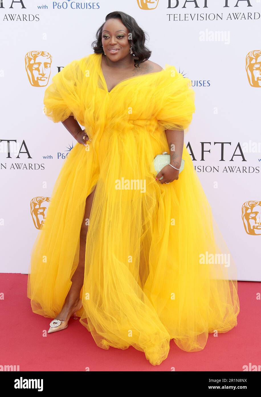 14. Mai 2023 - London, England, Großbritannien - Judi Love nimmt an den BAFTA Television Awards 2023 mit P&O Cruises Teil, Royal Festival Hall Stockfoto