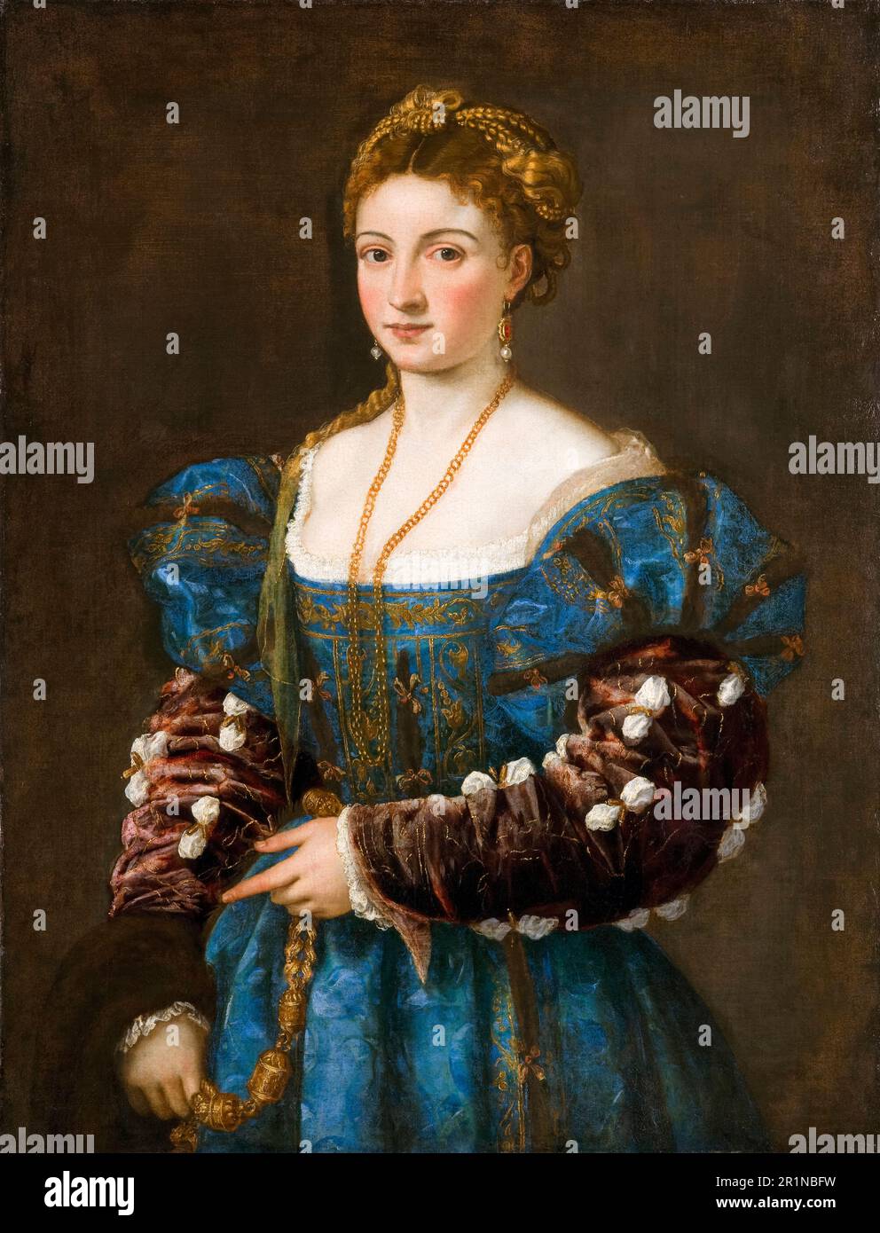 Tizian, Tiziano Vecellio, Portrait of a Lady (La Bella), Gemälde 1536-1538 Stockfoto