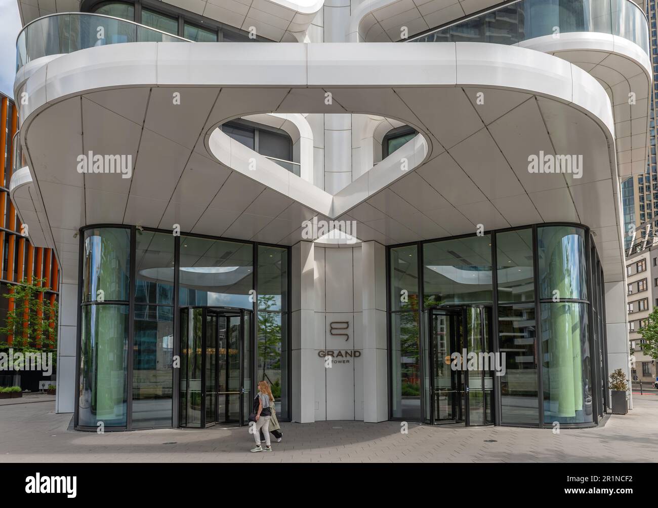 Wohnhochhaus Grand Tower in Europacity Frankfurt, Deutschland Stockfoto