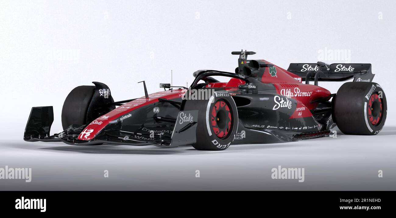 Alfa Romeo F1 Car. Formel 1 Grand Prix. Stockfoto