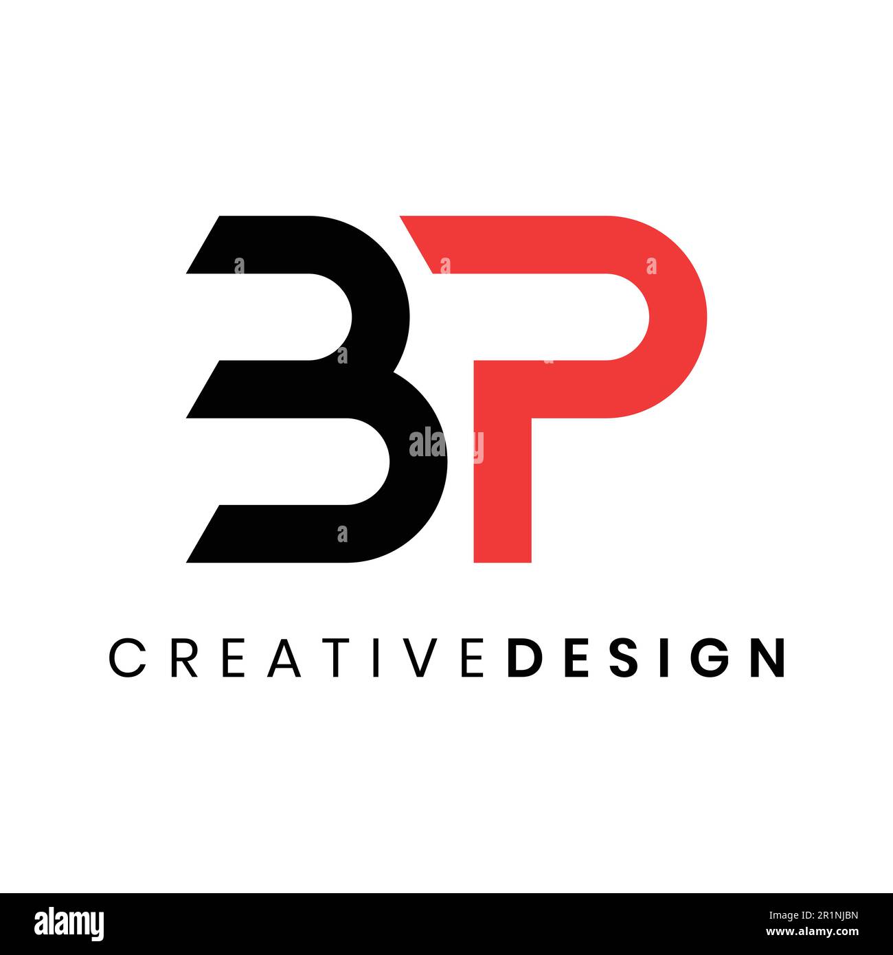 Moderne, einfache BP-Logo-Vektordarstellung Stock Vektor