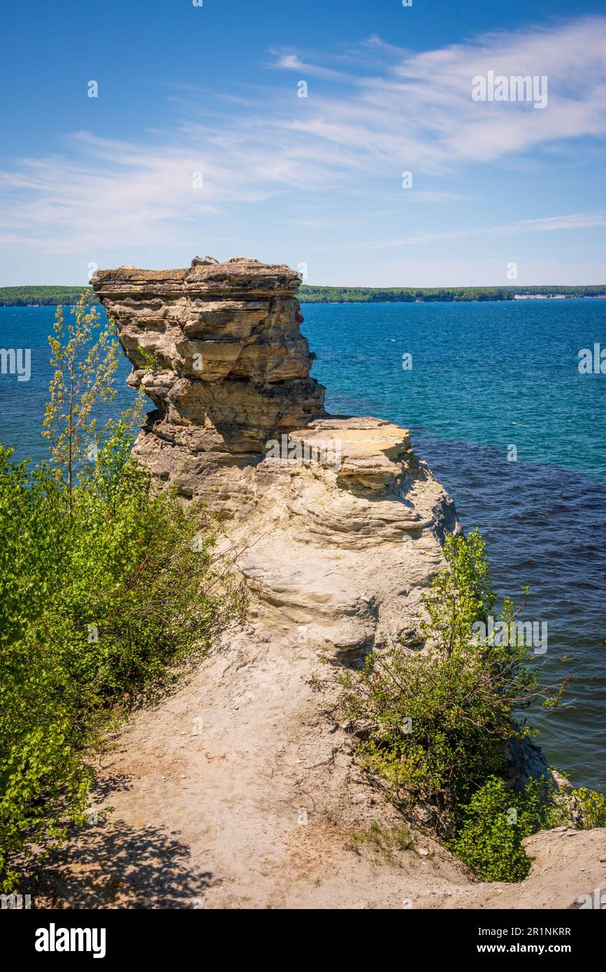 Pictured Rocks National Lakeshore in Michigan Stockfoto