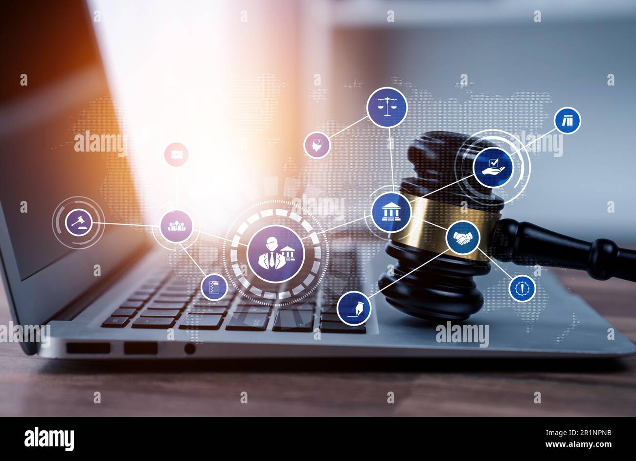 Zusammenhang Mit rechtsberatung Online Deutschland Smart Law, Symbole für Rechtsberatung und Werkzeuge für die