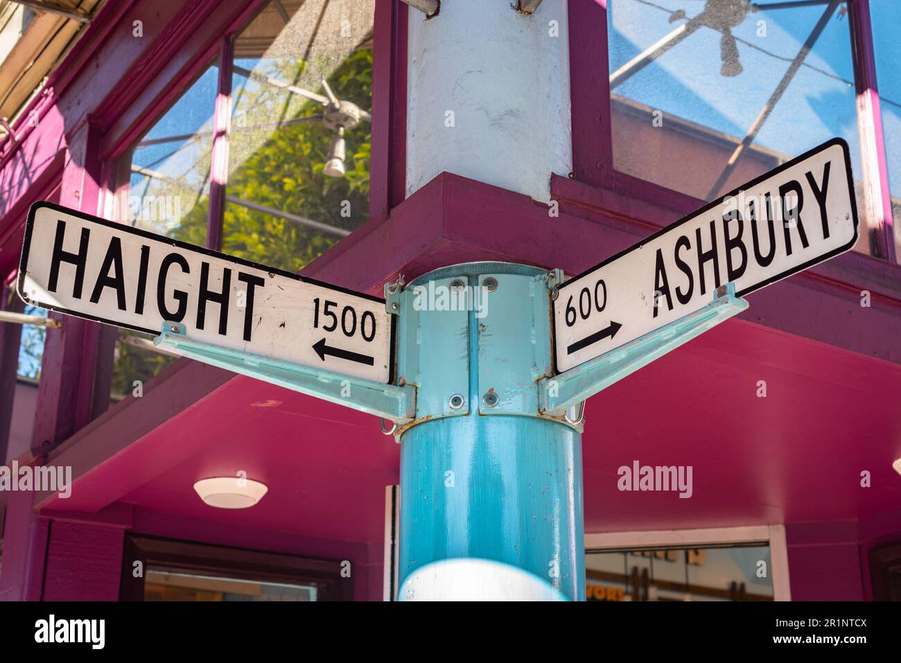 Straßenschilder von Haight Ashbury in San Francisco Stockfoto