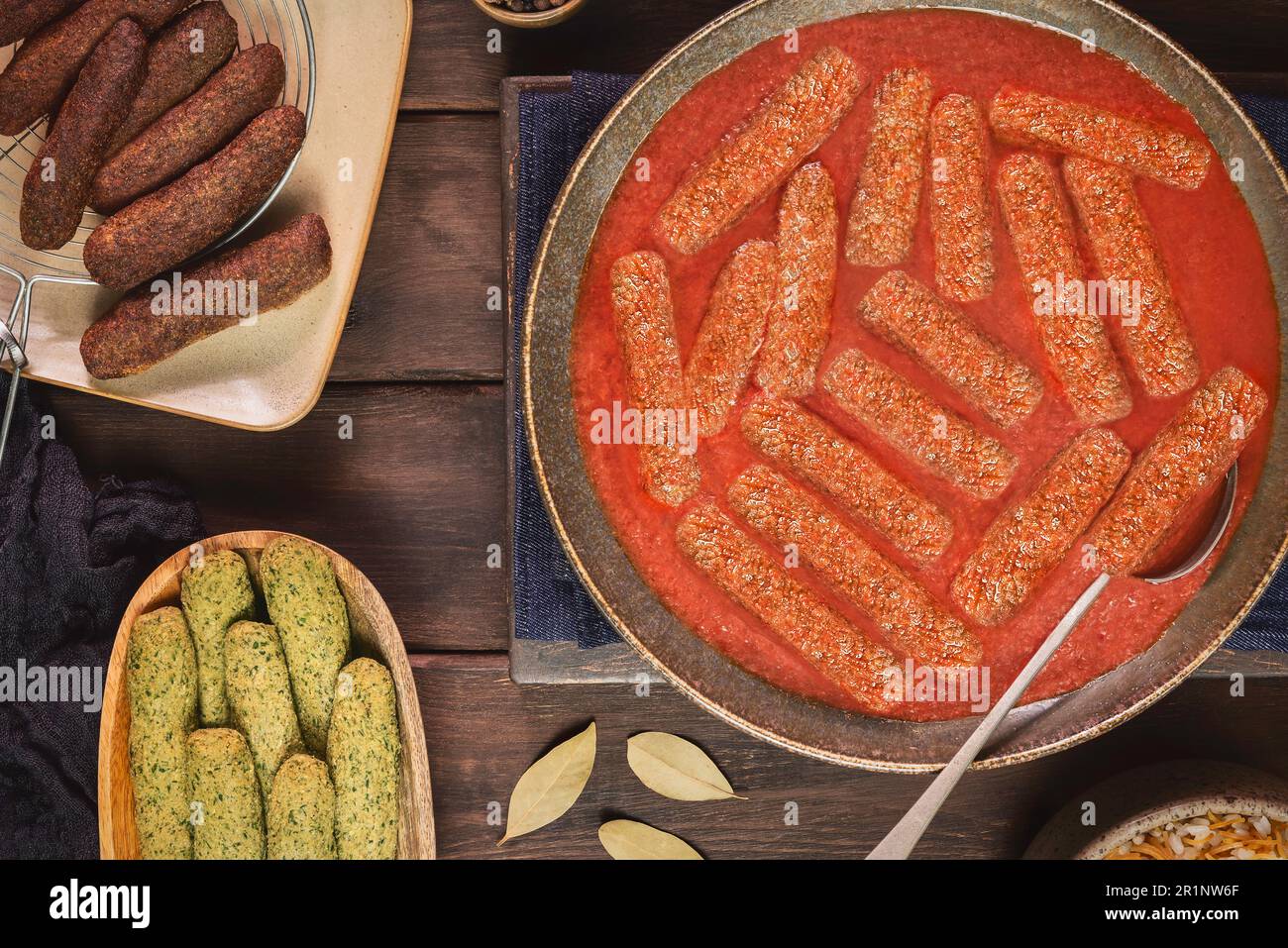 Arabische Küche; ägyptischer traditioneller „Rice Kofta“. Es besteht ...
