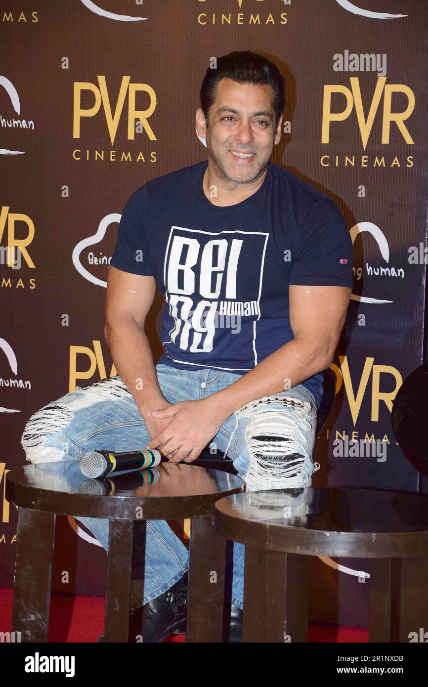 Salman Khan, Abdul Rashid Salim Salman Khan, indischer Schauspieler, Filmproduzent, Fernsehpersönlichkeit, Being Human Foundation, PVR Cinemas, Mumbai, Indien, 23. Juni 2017 Stockfoto