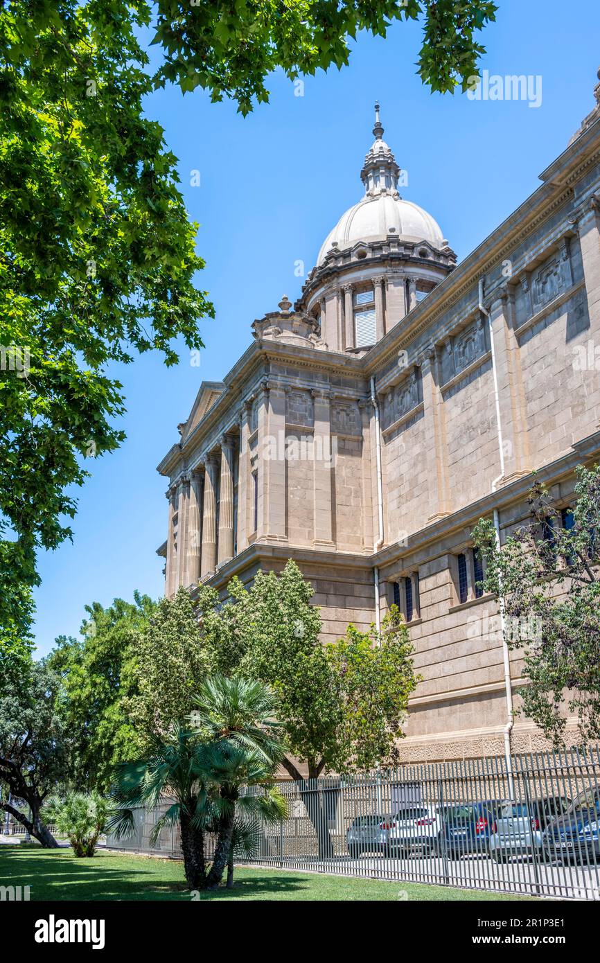 Palau Nacional, MNAC, Museu Nacional d'Art de Catalunya, Nationales Kunstmuseum von Katalonien auf Montjuic, Barcelona, Katalonien, Spanien Stockfoto