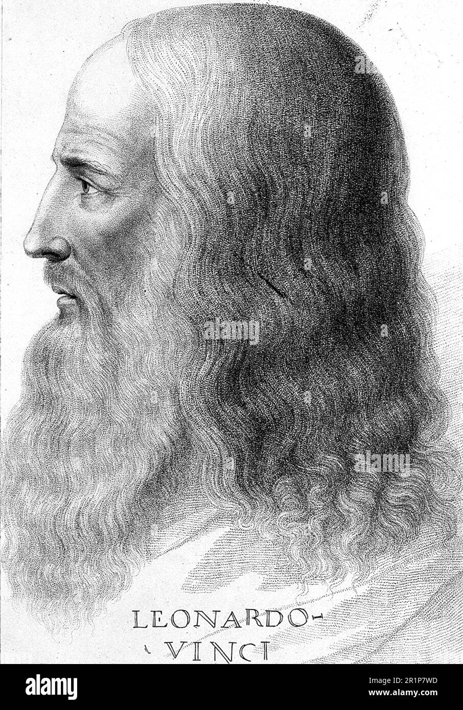 Leonardo da Vinci (15. April 1452 - 2. Mai 1519), eigentlich Lionardo di ser Piero da Vinci, war ein italienischer Maler, Bildhauer, Architekt, Anatomist, Mechaniker, Ingenieur und Naturphilosoph, historische, digital restaurierte Reproduktion eines Originals aus dem 19. Jahrhundert. / Leonardo da Vinci (15. April 1452 - 2. Mai 1519), eigentlich Lionardo di ser Piero da Vinci, war ein italienischer Maler, Bildhauer, Architekt, Anatom, Mechaniker, Ingenieur und Naturphilosoph, Historisch, digitale Restaurierte Reproduktion von einer Vorlage aus dem 19. Hundert Stockfoto