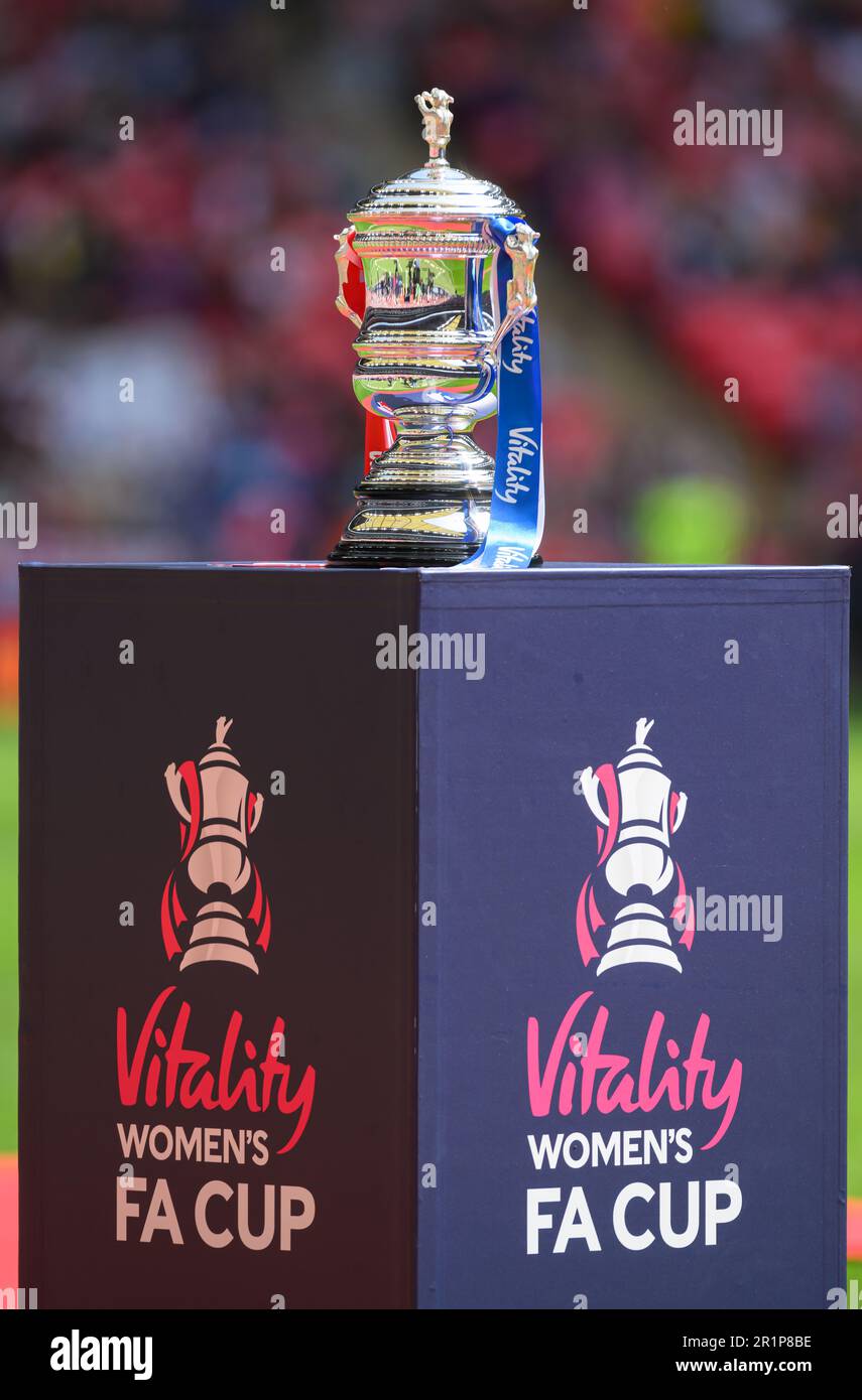 London, Großbritannien. 14. Mai 2023. 14. Mai 2023 - Chelsea/Manchester United - Vitality Frauen FA Cup - Finale - Wembley Stadium der Vitality Frauen FA Cup wird im Finale im Wembley Stadium, London, ausgestellt. Bildkredit: Mark Pain/Alamy Live News Stockfoto