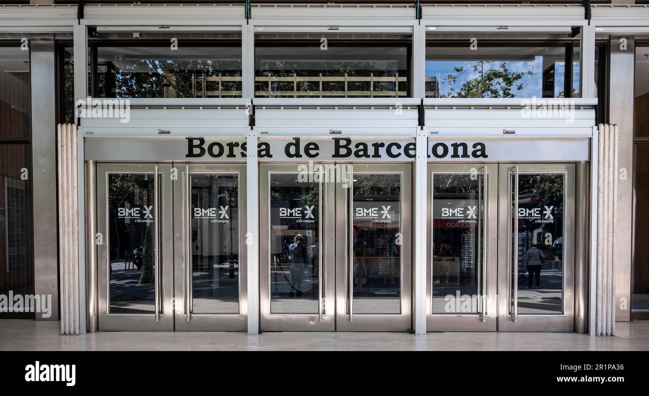 Börse, Borsa de Barcelona, Barcelona, Katalonien, Spanien Stockfoto