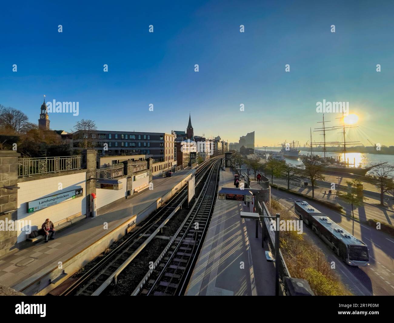 Landungsbrücken, Hamburg, Deutschland, Europa Stockfoto