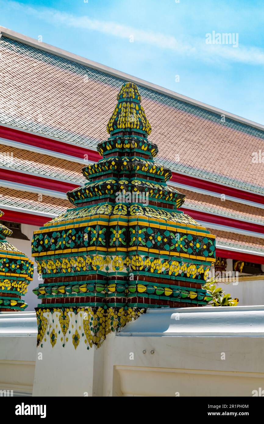 Wat Pho Temple Complex, Sanam Chai Rd, Bagkok, Thailand, Asien Stockfoto