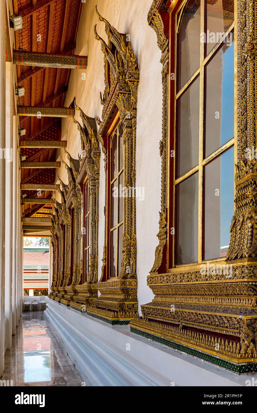 Außenansicht, Wat Saket, Tempel des Goldenen Berges, Wat Saket Ratcha Wora Maha Wihan, Bangkok, Thailand, Asien Stockfoto