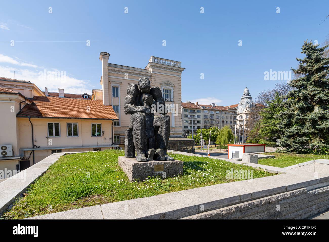 Sofia, Bulgarien. Mai 2023. Ein Blick auf den verlorenen Sohn, geschaffen vom Bildhauer Lyubomir Dalchev um 1974 Uhr im Stadtzentrum Stockfoto