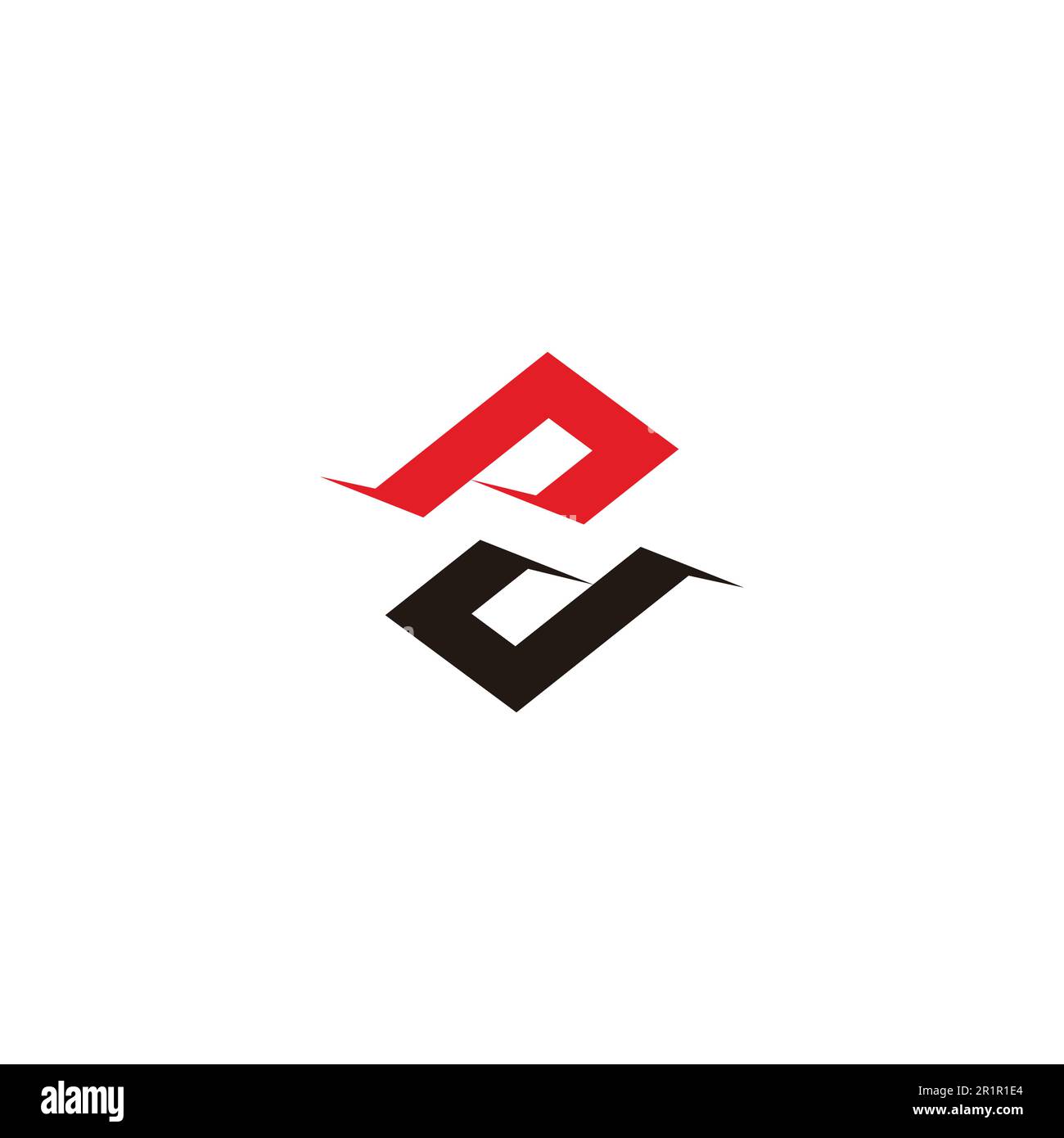 Leserbrief pd Simple Motion farbenfroher Logo-Vektor Stock Vektor