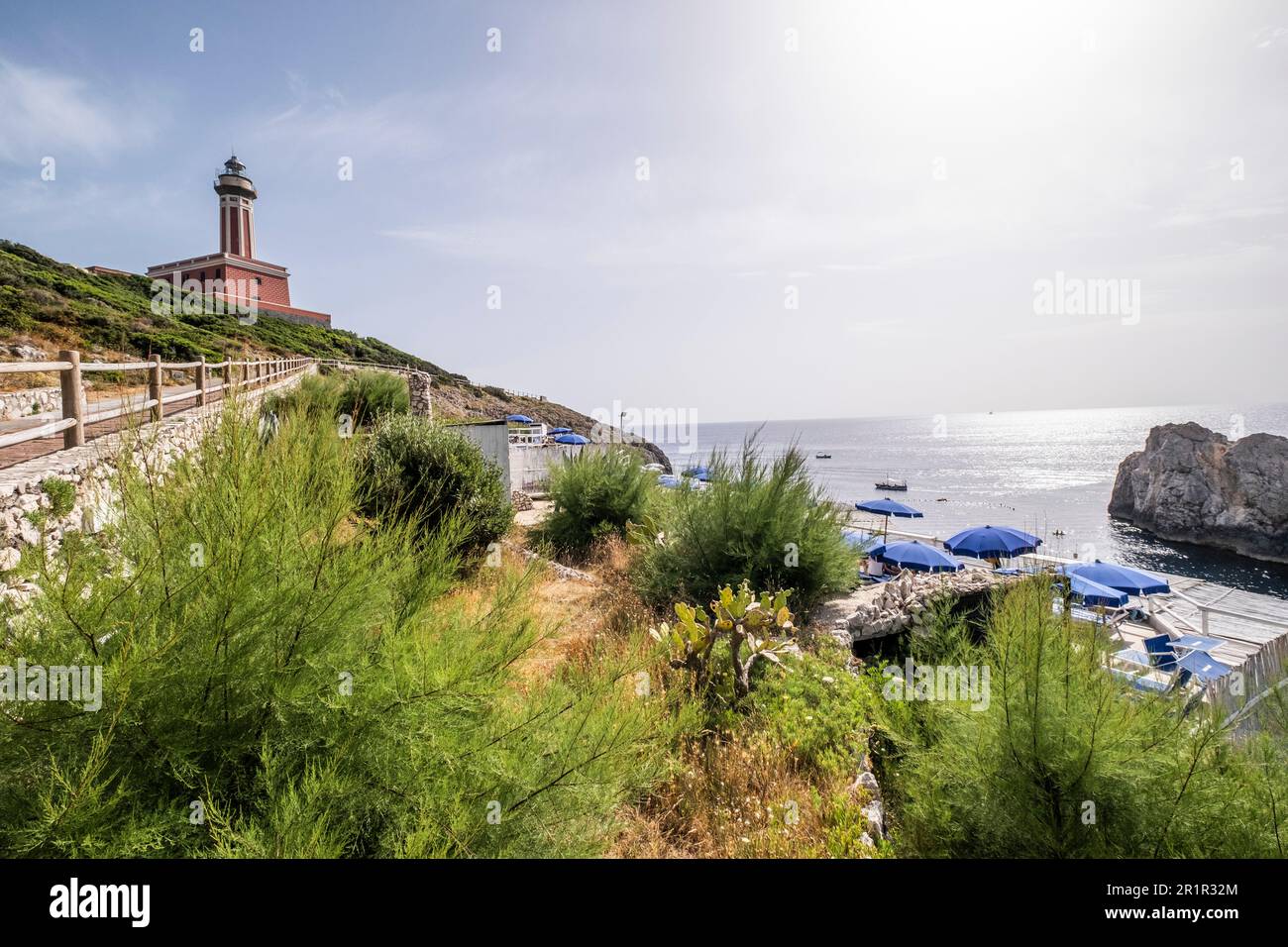 Lido del Faro, Anacapri, Capri, Golf von Neapel, Kampanien, Italien, Europa Stockfoto