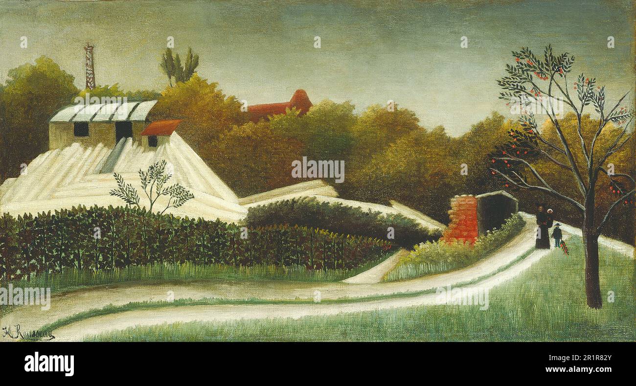 Sägewerk, am Stadtrand von Paris Datum: c. 1893/95 Künstler: Henri Rousseau French, 1844-1910 Stockfoto
