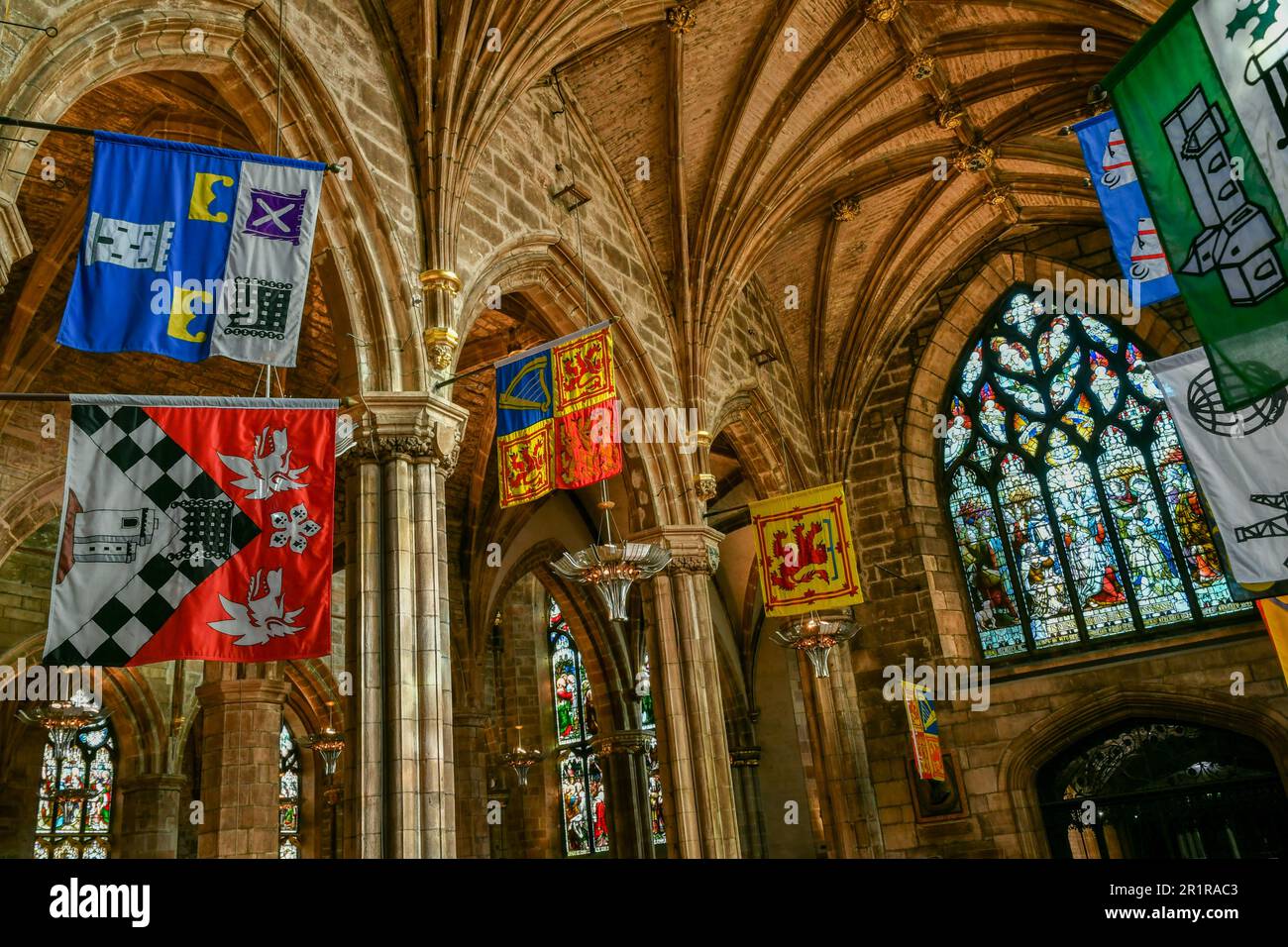St. Giles Cathedral Interior, Edinburgh, Schottland Stockfoto