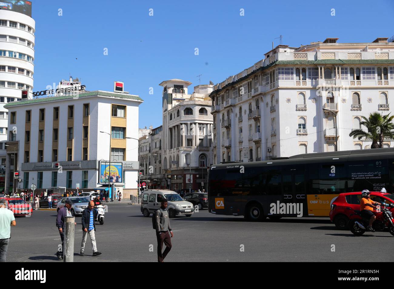 Kairo. 14. Mai 2023. Dieses Foto wurde am 14. Mai 2023 aufgenommen und zeigt einen Blick auf die Straße in Casablanca, Marokko. Kredit: Sui Xiankai/Xinhua/Alamy Live News Stockfoto