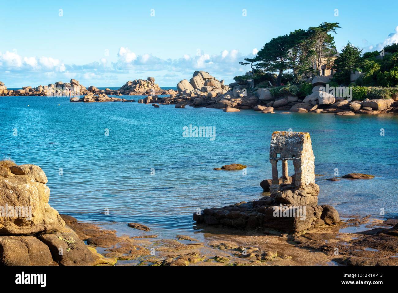 Strand von Ploumanach in Perros-Guirec, Côtes d'Armor, Bretagne, Frankreich Stockfoto