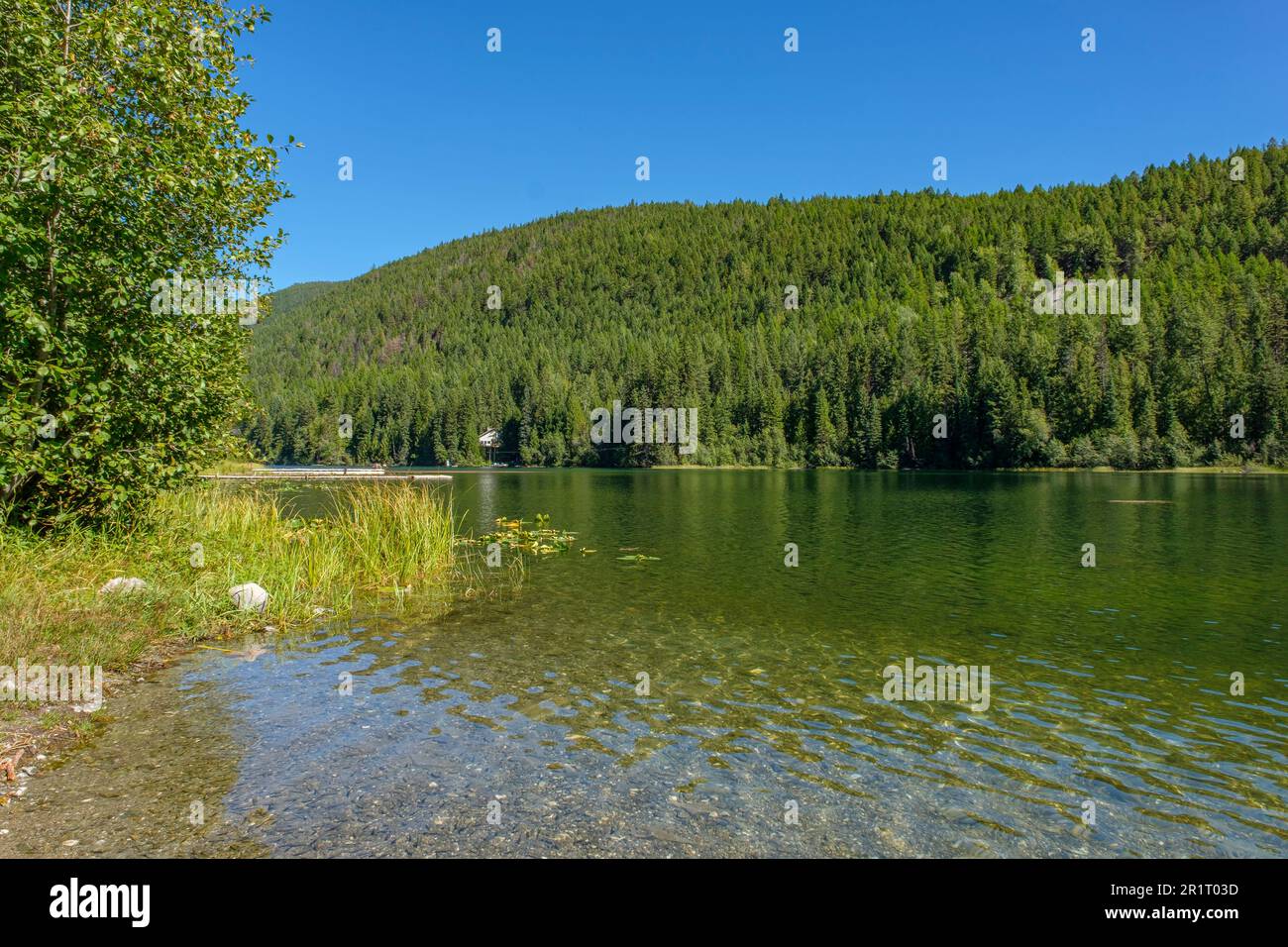 Malerischer Jewel Lake in der Grenzregion im Süden von British Columbia Stockfoto