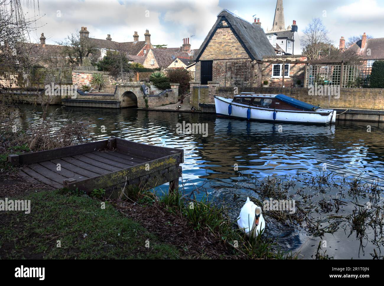 Eine Flussszene im ländlichen England Stockfoto