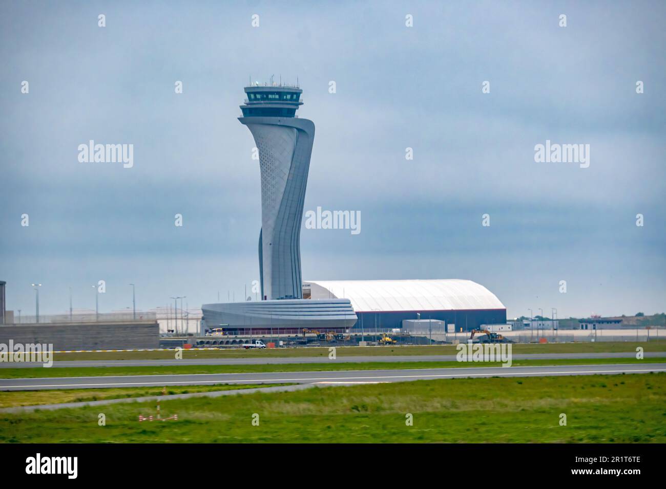 Flugzeuge der Turkish Airlines haben an den Toren angedockt, neuer Flughafen Istanbul, Istanbul, Türkei Stockfoto