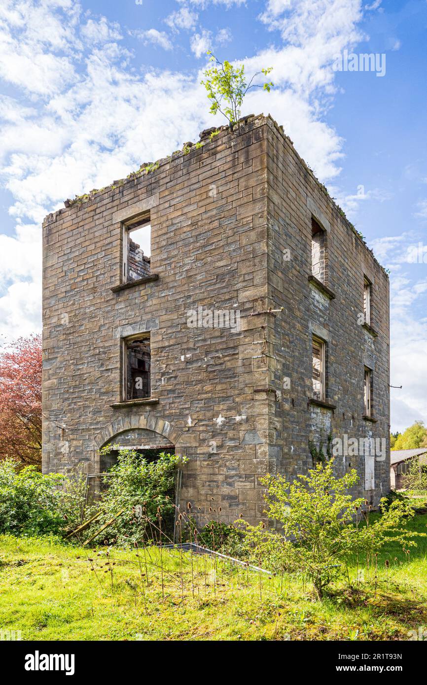 Das alte Pumpe- und Motorhaus (gebaut c1840) für Lightmoor Colliery in Ruspidge (Cinderford) im Forest of Dean, Gloucestershire, England Stockfoto