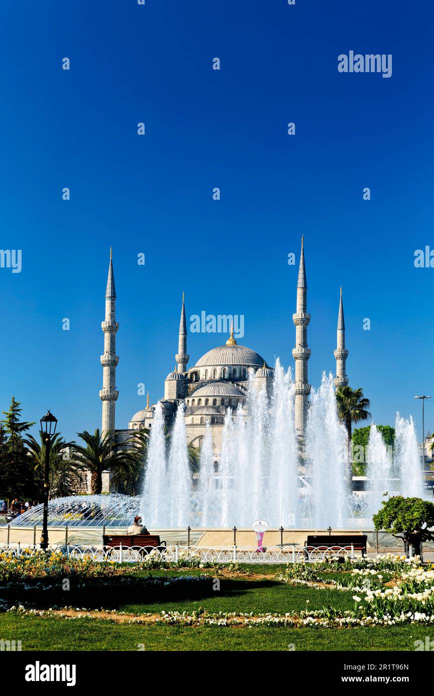 Istanbul Türkei. Die Blaue Moschee Stockfoto