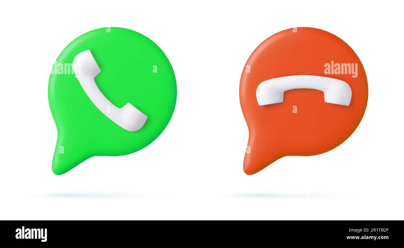 3D Rot und Grün Ja Nein Symbol Stock Vektor