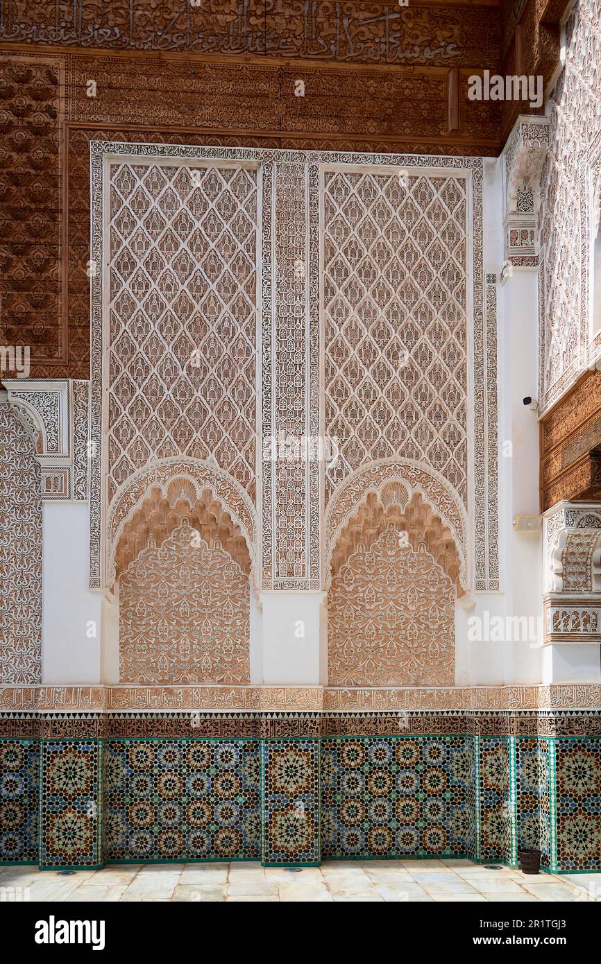 Ben Youssef Medersa Stockfoto