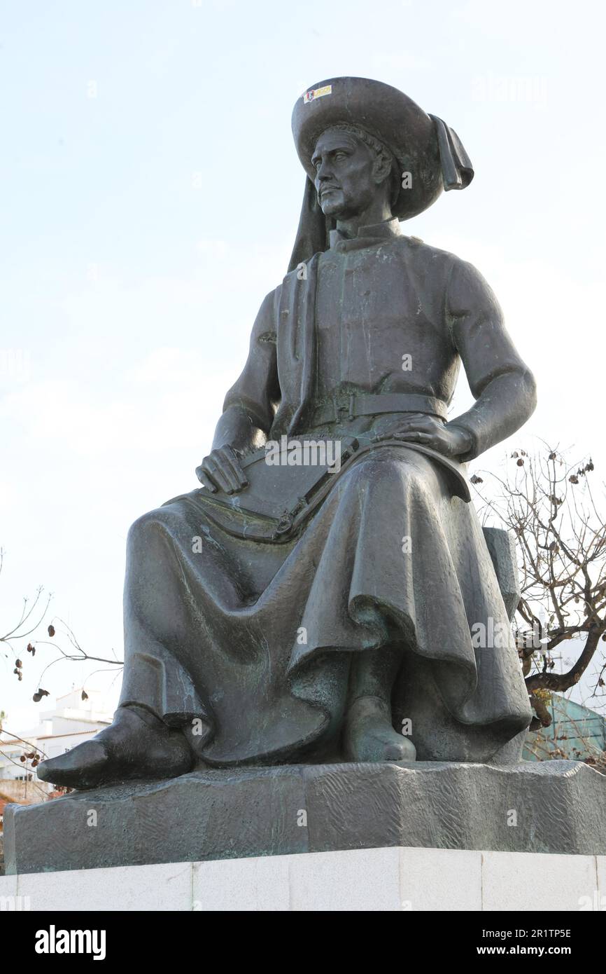 Heinrich der Navigator Statue, Altstadt, Lagos, Algarve, Portugal Stockfoto
