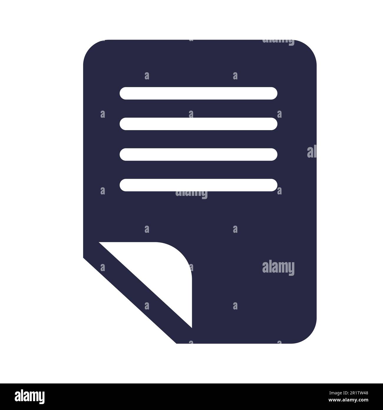 Abbildung des Symbols für elektronische Textdokumente mit Glyphe-Vektoren. Symbol für Dateiorganisation, Dokument, Notizblock Stock Vektor