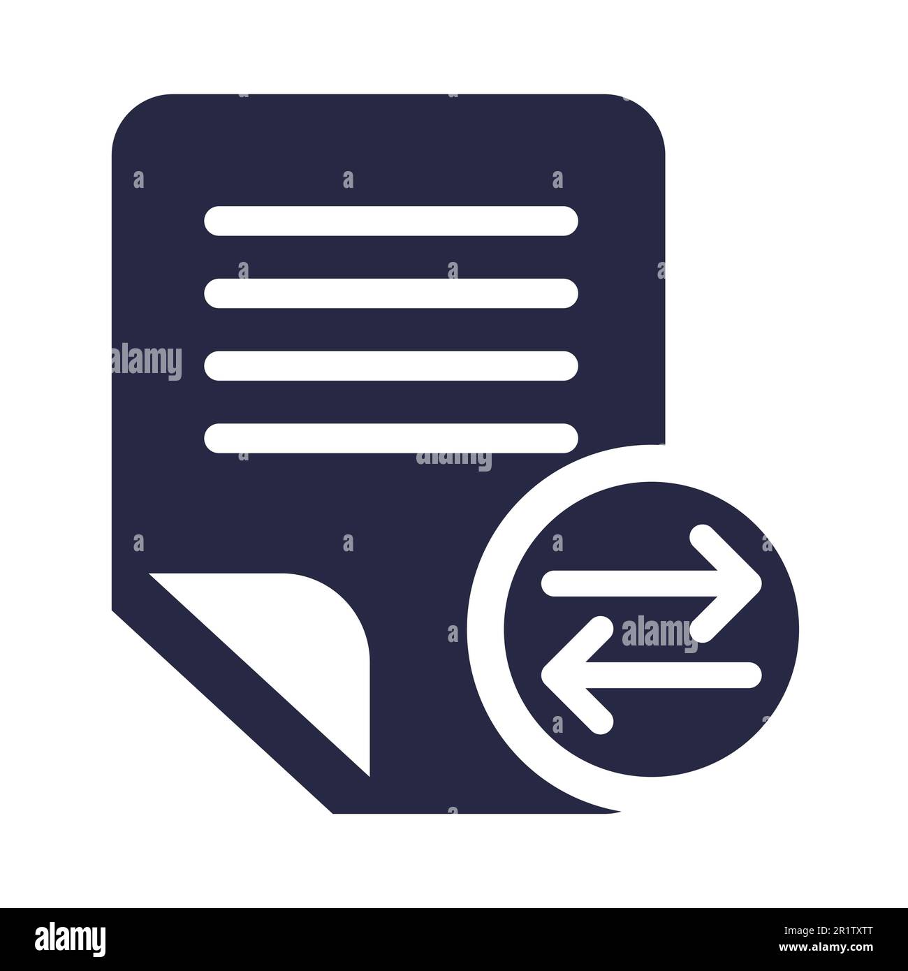 Textdokumente zum Austausch von Symbolglyphenvektorabbildungen. Dokumentfreigabe, Symbol für Dateiorganisation Stock Vektor