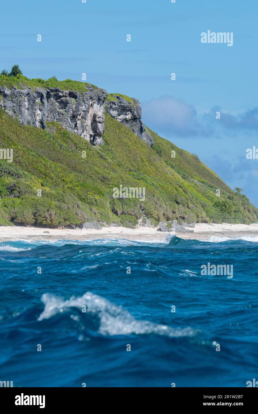 Britisches Überseegebiet, Pitcairn-Inseln, Henderson-Insel. Seltenes Kalksteinatoll. Stockfoto