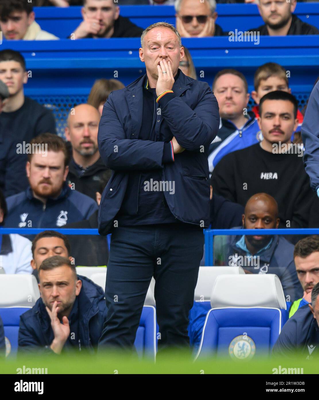 London, Großbritannien. 13. Mai 2023. 13. Mai 2023 - Chelsea / Nottingham Forest - Premier League - Stamford Bridge. Nottingham Forest Manager Steve Cooper während des Premier League-Spiels auf der Stamford Bridge, London. Bildkredit: Mark Pain / Alamy Live News Stockfoto