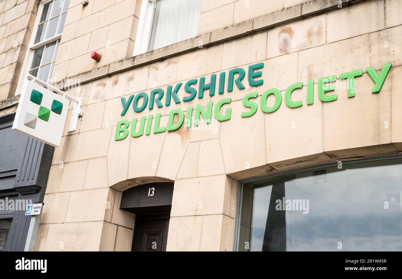 Yorkshire Building Society Logo oder Beschilderung, England, Großbritannien Stockfoto