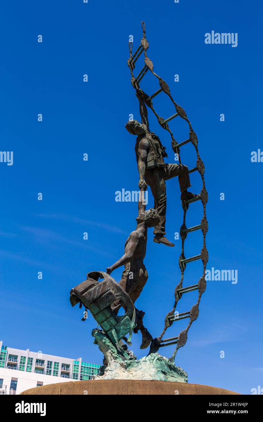 American Merchant Marine Memorial, Hafen von Los Angeles, San Pedro, Südkalifornien, USA Stockfoto