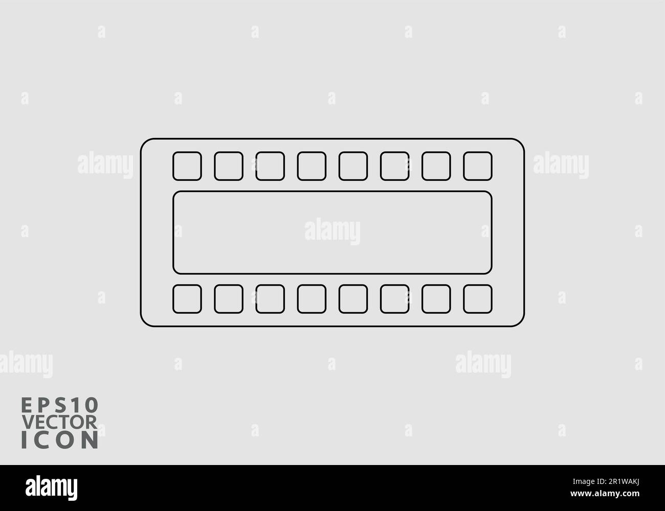 Filmstreifen auf weißem Hintergrund. Leerer Negativfilm. 35mm Folienrahmen. Kino- oder Bilderrahmen. Langer Rahmen aus Retro-Folienstreifen. Vektor il Stock Vektor Filmstreifen auf weißem Hintergrund. Leerer Negativfilm. 35mm Folienrahmen. Kino- oder Bilderrahmen. Langer Rahmen aus Retro-Folienstreifen. Vektor il Stock Vektor