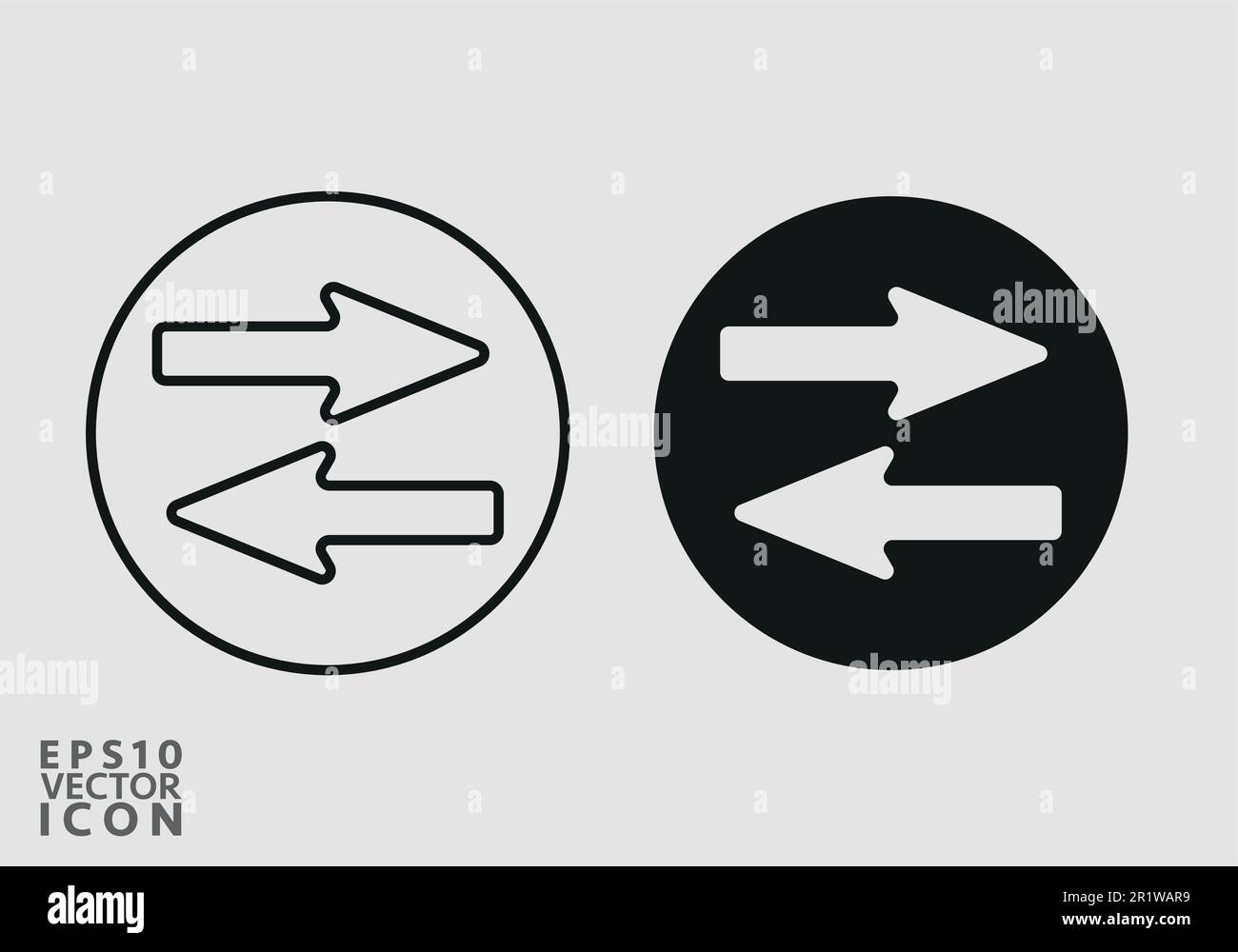 Transfer Pfeilsymbol. Vector Illustration, flache Bauweise Stock Vektor