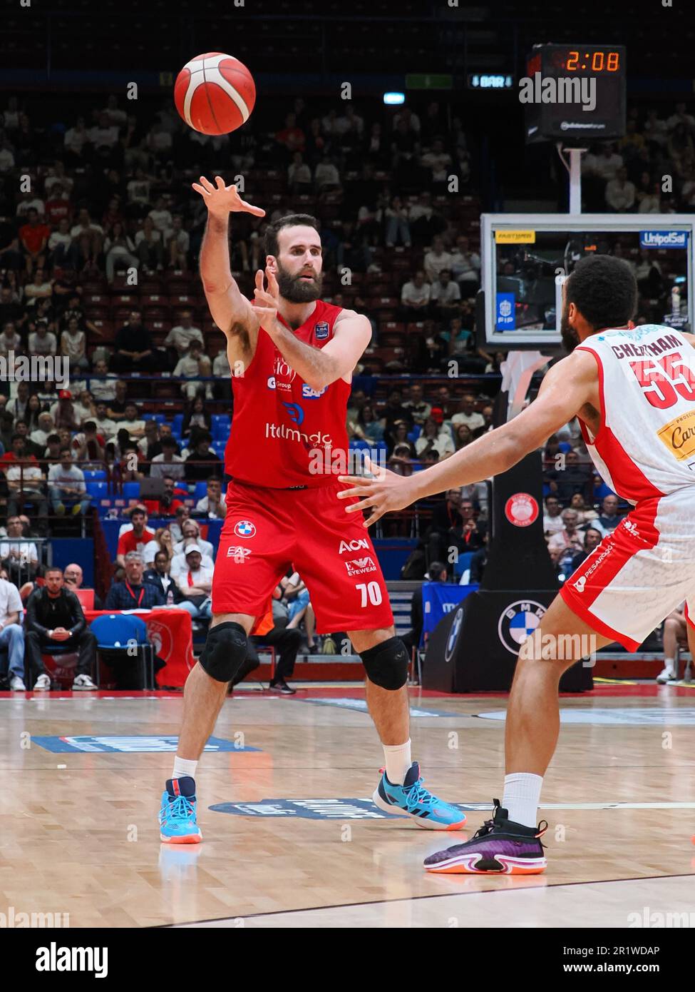 Mediolanum Forum, Assago (MI), Italien, 15. Mai 2023, Luigi Datome (EA7 Emporio Armani Olimpia Milano) während Playoff - EA7 Emporio Armani Milano vs Carpegna Prosciutto Pesaro - Italienische Basketball Serie A Championship Credit: Live Media Publishing Group/Alamy Live News Stockfoto