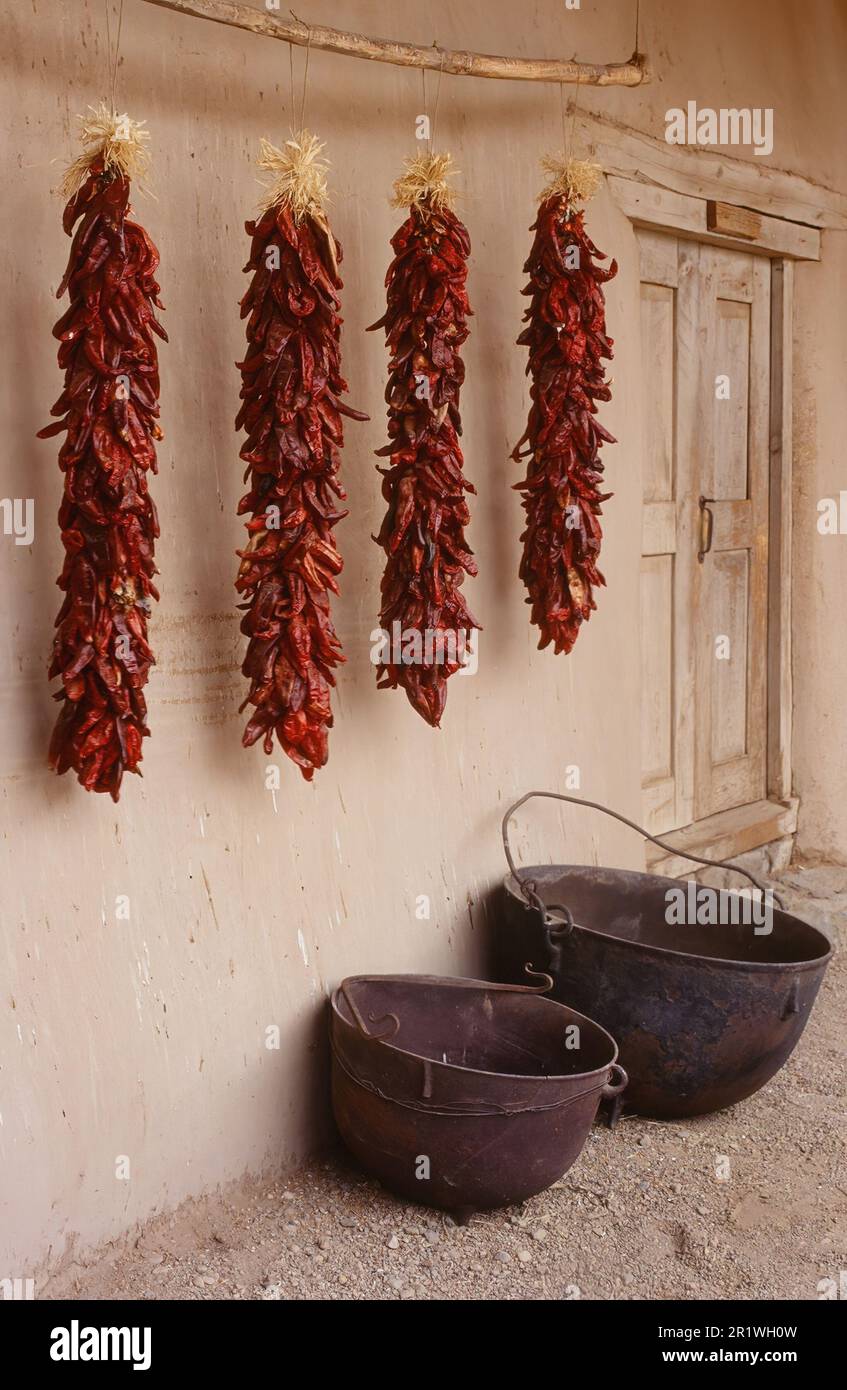 Ristas bei Martinez Hacienda Taos, New Mexico Stockfoto