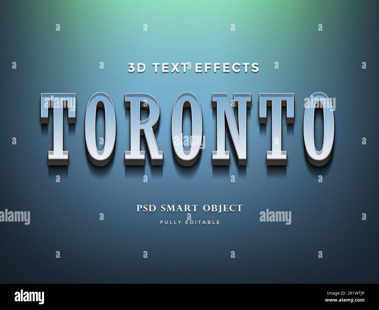 Design-Vorlage für Texteffekte der Stadt toronto 3D. Stockfoto