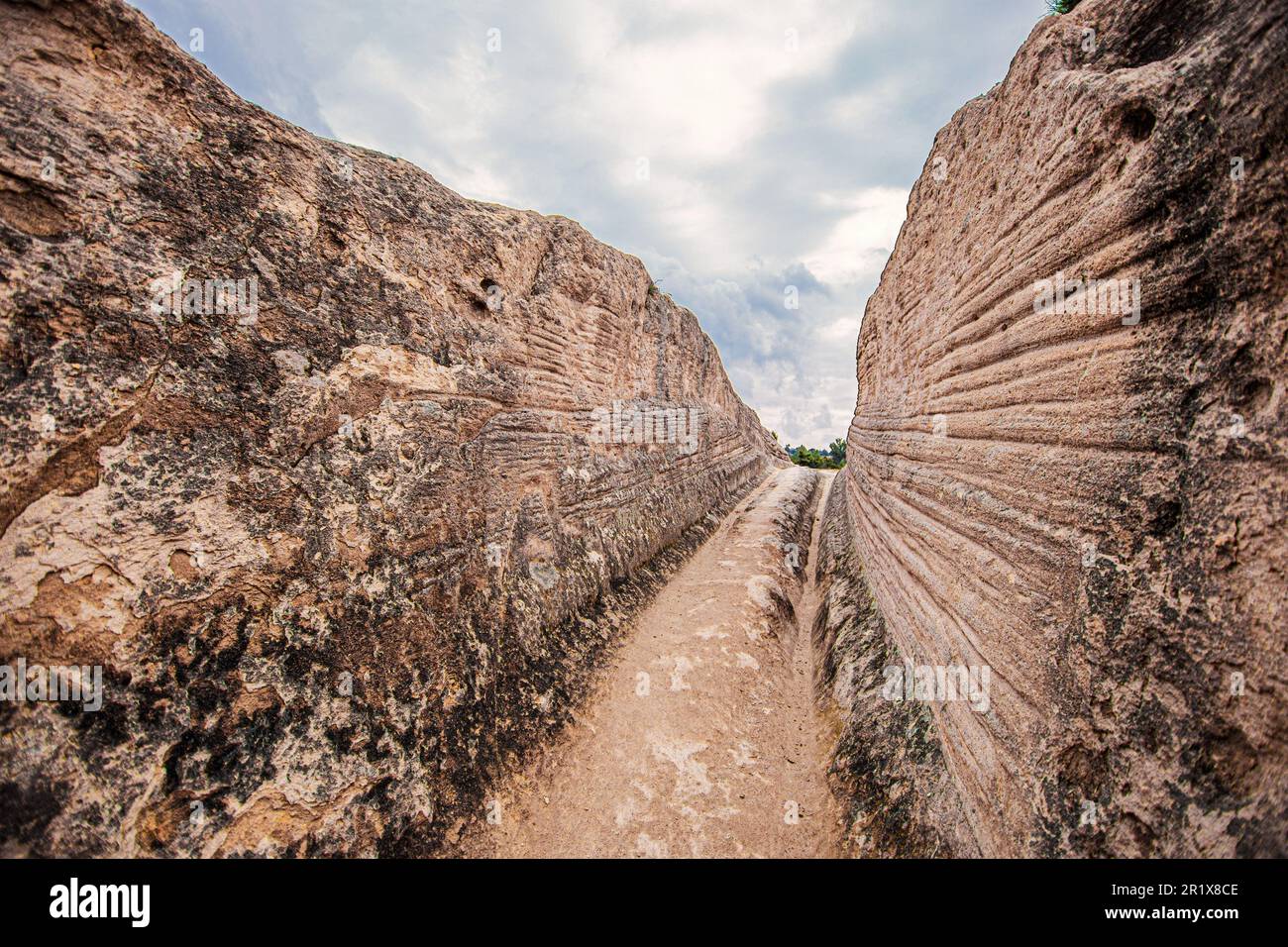Die „Antike Straße“ im historischen Phrygian Valley im Bezirk Hsaniye