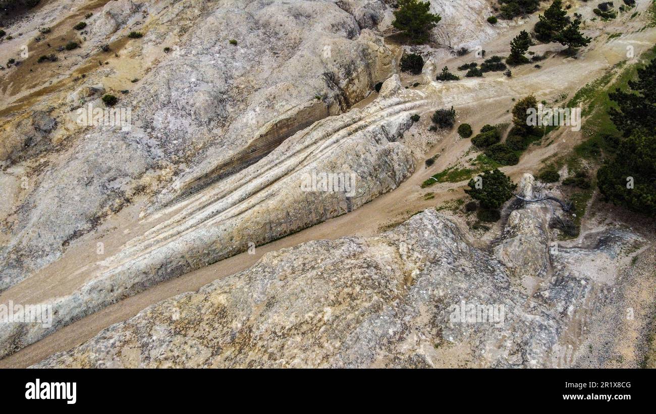 Die „Antike Straße“ im historischen Phrygian Valley im Bezirk Hsaniye